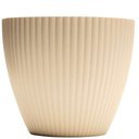 Ver imagem 4 de Kit 2 Vasos Cachepots para Plantas Flores Médio 17,5cm Bege Plástico Névoa Lyor Casa Jardim