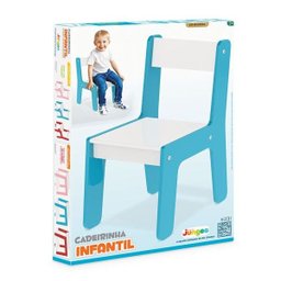 Cadeira Cadeirinha Infantil Azul em Madeira Brinquedo - Junges - 3