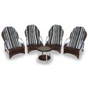 Ver imagem 1 de Conjunto de Poltronas Fibra Sintética Pequim Alumínio - 4 Poltronas + 1 Mesa Centro - Tecido Illiman