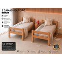 Ver imagem 5 de Beliche 2 em 1 Solteiro com Escada e Grade Ibiza Nature
