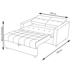 Sofá Cama Drika Matrix - 4 Sofá Cama Drika Matrix - 4