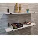 Ver imagem 1 de Kit 2 Prateleiras Branca 100% Mdf 60x20 C Suporte Invertido