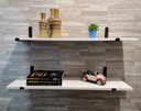 Ver imagem 2 de Kit 2 Prateleiras Branca 100% Mdf 60x20 C Suporte Invertido
