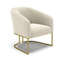 Ver imagem 3 de Sofá Namoradeira e Poltrona Industrial Dourado Stella Bouclê D03 - D'Rossi Cor Verde