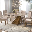 Ver imagem 1 de Mesa Jantar Dj Móveis Forme 1700x900 com 6 Cadeiras Jade