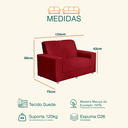 Ver imagem 4 de Sofá 2 Lugares Suede Roma - Sofá Casa