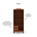Ver imagem 4 de Guarda-Roupa 2 Portas com Espelho Madeira Linha Cobre Marrom/Castanho