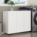 Ver imagem 1 de Armário Lavanderia com 3 Portas 90 cm Multimóveis MP5034 Branco/Preto