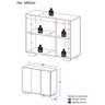 Armário Lavanderia com 3 Portas 90 cm Multimóveis MP5034 Branco/Preto - 3