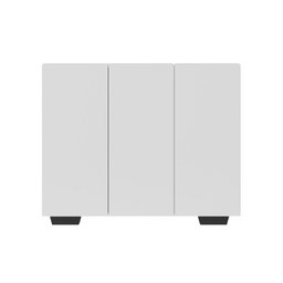 Armário Lavanderia com 3 Portas 90 cm Multimóveis MP5034 Branco/Preto - 5