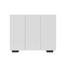 Armário Lavanderia com 3 Portas 90 cm Multimóveis MP5034 Branco/Preto - 5