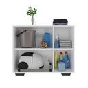 Ver imagem 4 de Armário Lavanderia com 3 Portas 90 cm Multimóveis MP5034 Branco/Preto