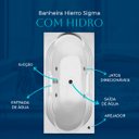 Ver imagem 4 de Banheira Retangular Hierro Sigma com Hidro em Acrílico - 220v