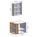 Ver imagem 4 de Gabinete Armario Troia Banheiro com Espelheira e Papeleira Preto Fosco/naturale