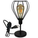 Ver imagem 1 de Luminária Mesa Abajur Mini Aramado Teardrop Preto P/décor