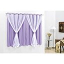 Ver imagem 2 de Cortina Lilás Infantil 3m x 2,80m para Quarto Varão Simples
