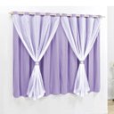 Ver imagem 1 de Cortina Lilás Infantil 3m x 2,80m para Quarto Varão Simples