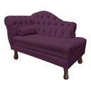 Ver imagem 3 de Recamier Divã Larissa 1,20cm Direito Sala Veludo:roxo/liso