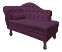 Ver imagem 3 de Recamier Divã Larissa 1,20cm Direito Sala Veludo:roxo/liso