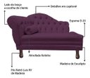 Ver imagem 4 de Recamier Divã Larissa 1,20cm Direito Sala Veludo:roxo/liso