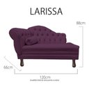 Ver imagem 5 de Recamier Divã Larissa 1,20cm Direito Sala Veludo:roxo/liso