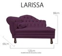 Ver imagem 5 de Recamier Divã Larissa 1,20cm Direito Sala Veludo:roxo/liso