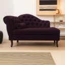Ver imagem 1 de Recamier Divã Larissa 1,20cm Direito Sala Veludo:roxo/liso