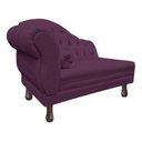 Ver imagem 2 de Recamier Divã Larissa 1,20cm Direito Sala Veludo:roxo/liso