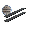 Ver imagem 2 de Kit 2 Prateleira Preta 80X10 + Suporte Flutuante Mdf Organizadora Decoração Cozinha Banheiro Sala