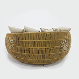 Sofá Chaise Concha 1,40m Fibra Sintética para Jardim Área Externa e Interna - 4