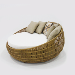 Sofá Chaise Concha 1,40m Fibra Sintética para Jardim Área Externa e Interna - 3