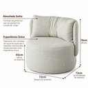 Ver imagem 3 de Kit 2 Poltronas Fixas Estofadas Design Orgânico Lizzy Espresso Móveis