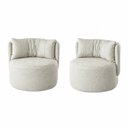 Ver imagem 2 de Kit 2 Poltronas Fixas Estofadas Design Orgânico Lizzy Espresso Móveis