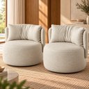 Ver imagem 1 de Kit 2 Poltronas Fixas Estofadas Design Orgânico Lizzy Espresso Móveis