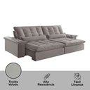 Ver imagem 7 de Sofá Victory Veludo 2 Módulos 80cm B25cm Meu Sofá Online B026 Veludo Prata