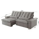 Ver imagem 3 de Sofá Victory Veludo 2 Módulos 80cm B25cm Meu Sofá Online B026 Veludo Prata