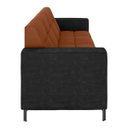 Ver imagem 6 de Sofá Living Decorativo Houston 2 Lugares 200cm Pés em Metal Veludo/ PU Marrom Vermelho/ Preto G33 - 