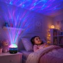 Ver imagem 4 de Luminaria Projetor Noturno com Controle Remoto Abajur Infantil LED RGB Luz Ceu Quarto Decoracao