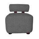 Ver imagem 5 de Poltrona Decorativa Livi Design Slim Orgânica Arredondada Boucle Grafite