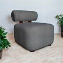 Ver imagem 4 de Poltrona Decorativa Livi Design Slim Orgânica Arredondada Boucle Grafite