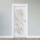 Ver imagem 1 de Adesivo de Porta - Relevo Floral Branco