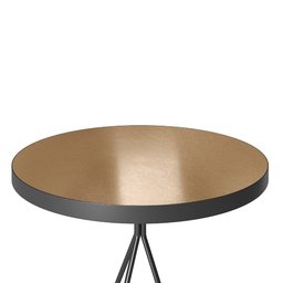 Mesa Bistrô Viena com Tampo Revestido em Courissimo Amarula - Salaone Decor - 3
