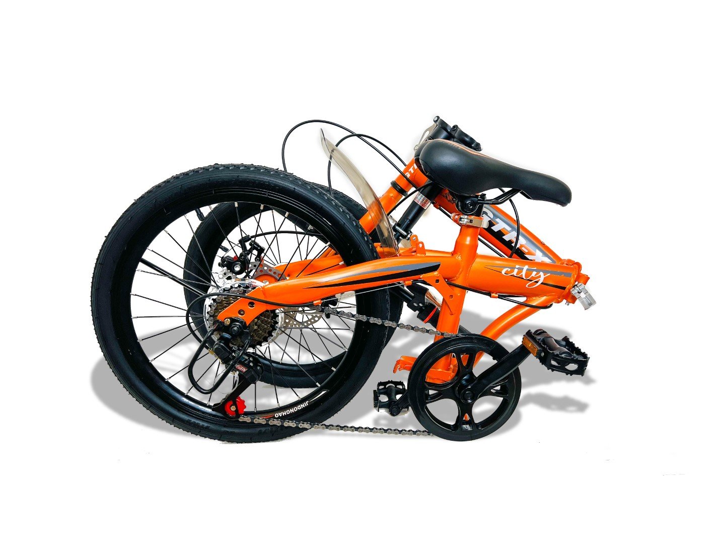 Bicicleta Gtr-x Pliage Dobrável Aro 20 Freios a Disco 7v Laranja - 5