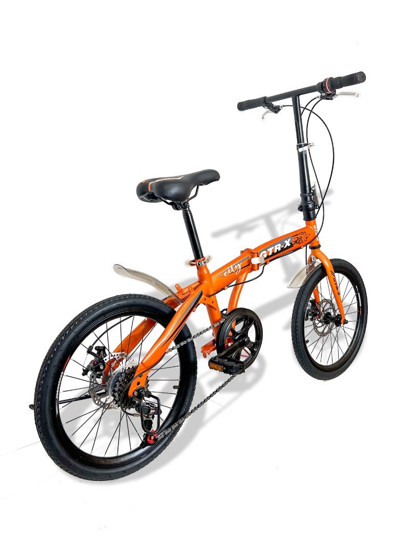 Bicicleta Gtr-x Pliage Dobrável Aro 20 Freios a Disco 7v Laranja - 4