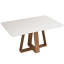 Ver imagem 1 de Mesa Sala de Jantar 1,60m Tampo em Vidro Maria
