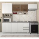 Ver imagem 2 de Cozinha Modulada 4 Pçs Legno Crema Com Branco Lis