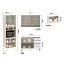 Ver imagem 6 de Cozinha Modulada 4 Pçs Legno Crema Com Branco Lis