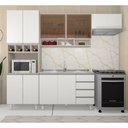 Ver imagem 1 de Cozinha Modulada 4 Pçs Legno Crema Com Branco Lis