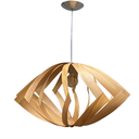 Ver imagem 3 de Luminária Lustre Pendente Madeira Natural Teto Sala Quarto Cozinha Girassol 40cm