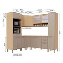 Ver imagem 4 de Cozinha Completa de Canto 100% Mdf 418cm Duna Luciane Móveis Freijó-cinammon
